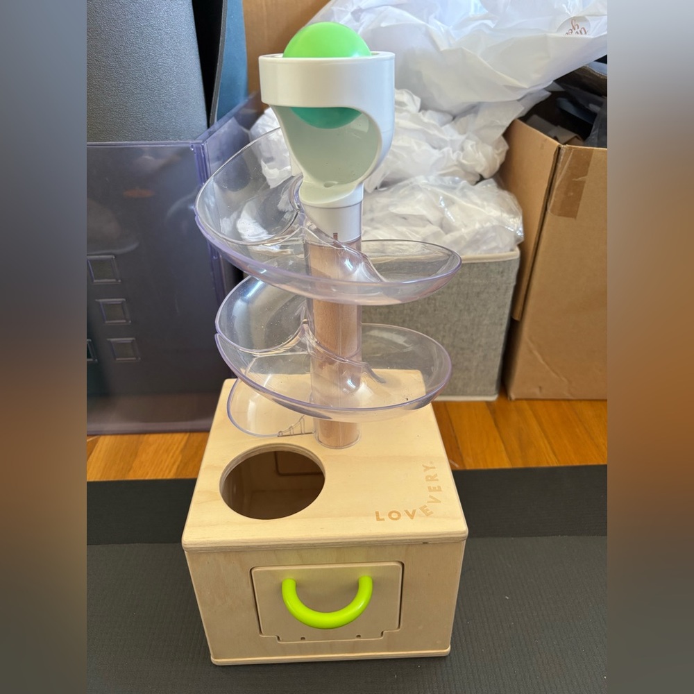 Lovevery slide & seek ball run toy